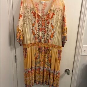 City Chic Multicolor Floral Midi Dress